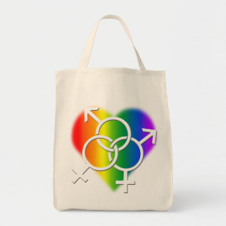 Gay Pride Tote Bag LGBT Rainbow Love Shopping Bag