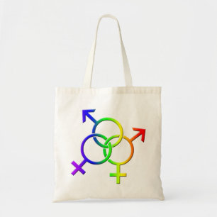 Gay Pride Tote Bag LGBT Rainbow Love Shopping Bag