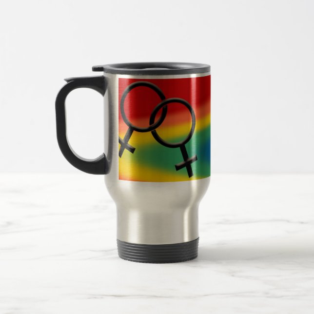 Gay Pride Travel Mugs Same-Sex Love Travel Mugs (Left)