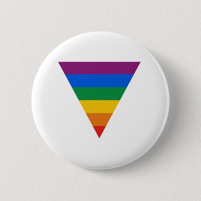 Gay Pride Triangle 6 Cm Round Badge (Front)