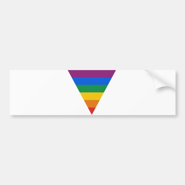 Gay Pride Triangle Bumper Sticker (Front)