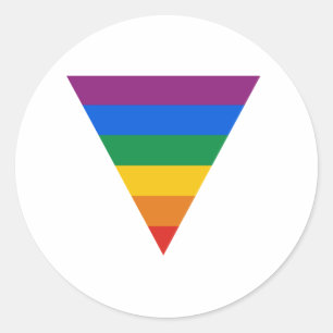Gay Pride Triangle Classic Round Sticker