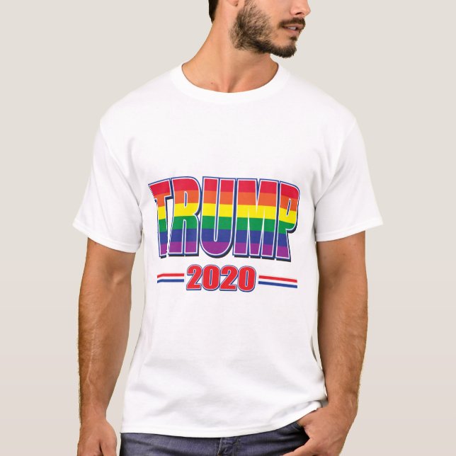 Gay Pride Trump 2020 T-Shirt (Front)