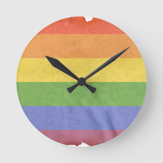 GAY PRIDE VINTAGE DESIGN ROUND CLOCK