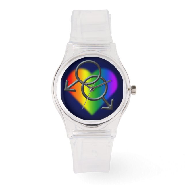 Gay Pride Watch Rainbow Love Wrist Watches & Gifts (Front)
