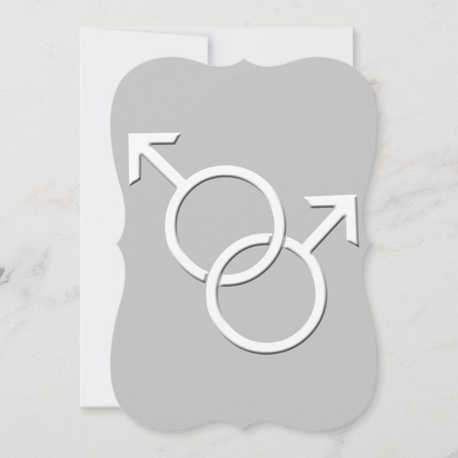 Gay Pride Wedding Invitations Same-Sex Love Cards (Front)