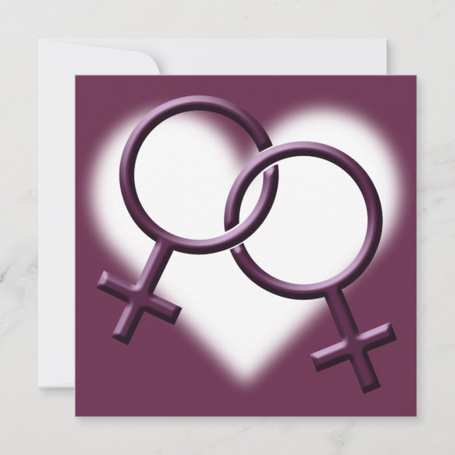 Gay Pride Wedding Invitations Same-Sex Love Cards (Front)