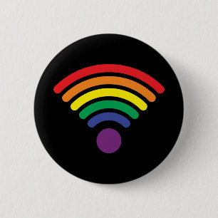 Gay Pride - Wi Fi 6 Cm Round Badge