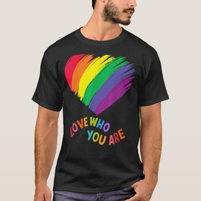Gay Pride Women Rainbow Graphic Love Wins LGBT T-Shirt (Front)