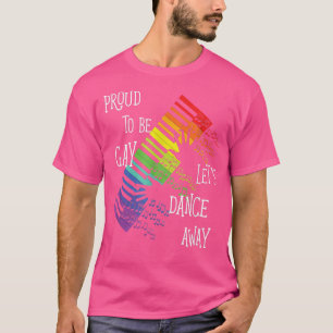 Gay Proud Dance Pride Rainbow Piano T-Shirt