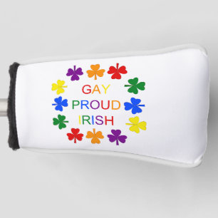 Gay Proud Irish LGBT Rainbow Shamrocks Golf Head Cover