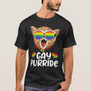 Gay Purride Gay Pride Cat T-Shirt