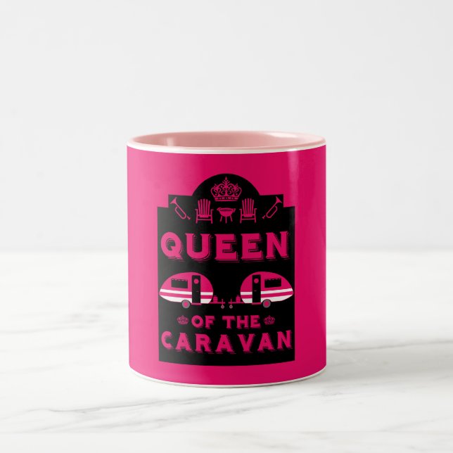 Gay Queen of the Caravan Two-Tone Coffee Mug (Center)