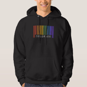 Gay Queer Barcode Pride Colorado Aesthetic LGBTQ F Hoodie