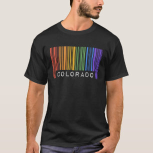 Gay Queer Barcode Pride Colorado Aesthetic LGBTQ F T-Shirt