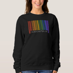 Gay Queer Barcode Pride Washington Dc Aesthetic Lg Sweatshirt