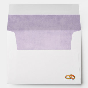 Gay Rainbow and Rings Wedding Envelope