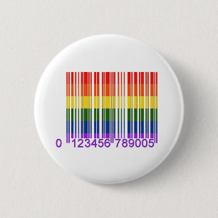 Gay Rainbow Barcode 1 6 Cm Round Badge