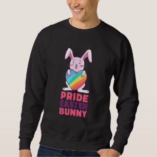 Gay Rainbow Bunny For Pride Easter Rabbit Colour Sweatshirt