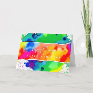 Gay Rainbow Christmas Holiday Card