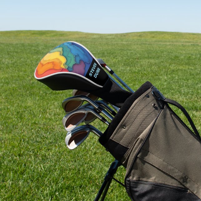 GAY RAINBOW COLORED GOLF CLUB cover (In Situ)