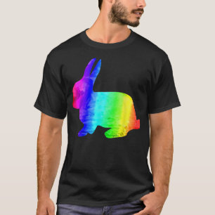 Gay Rainbow design Bunny for Pride Easter Rabbit W T-Shirt