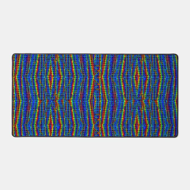 Gay Rainbow Flag Colours Geometric Design GLBTQ Desk Mat (Front)