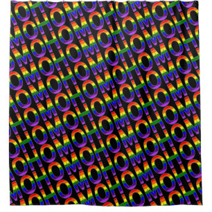 Gay Rainbow Flag Colours Homo Shower Curtain