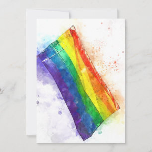 Gay rainbow flag Invitation