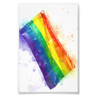 Gay rainbow flag photo print