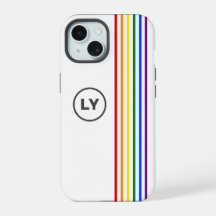 Gay Rainbow Flag Stripes Personalised Initials