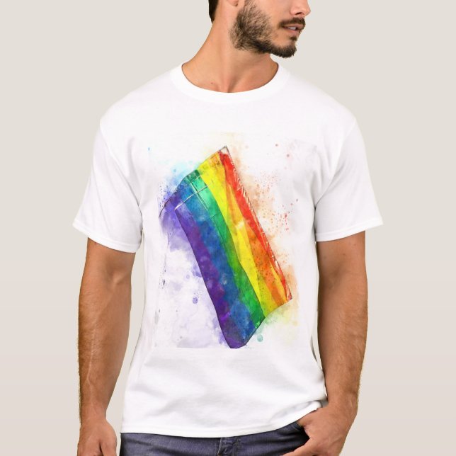  Gay rainbow flag  T-Shirt (Front)