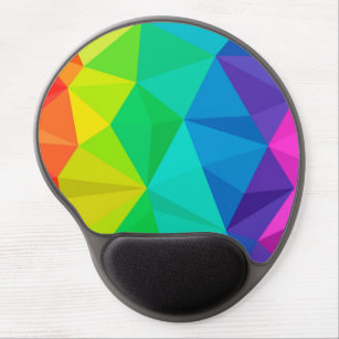 gay rainbow low poly background abstract pattern gel mouse mat