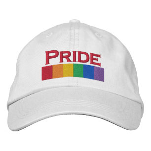 Gay Rainbow Pride Flag Strip Embroidered Hat