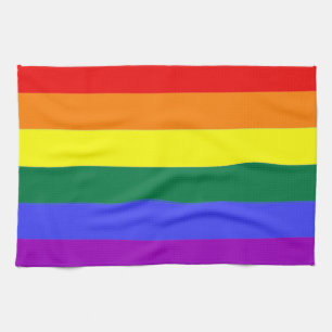 Gay Rainbow Pride Flag Tea Towel