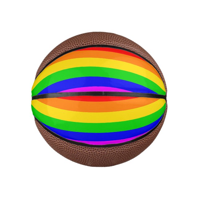 Gay Rainbow Transgender Rainbow Flag Mini Basketball (Front)