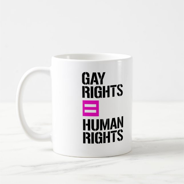 Gay Rights equal Human Rights Coffee Mug (Left)