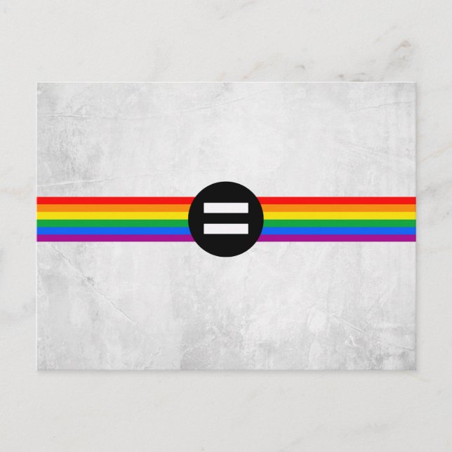 Gay Rights Flag Postcard (Front)