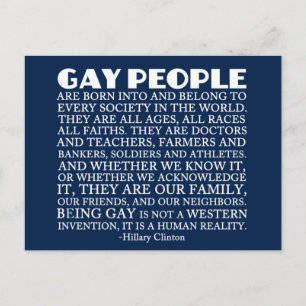 Gay Rights LGBT Support Postcard