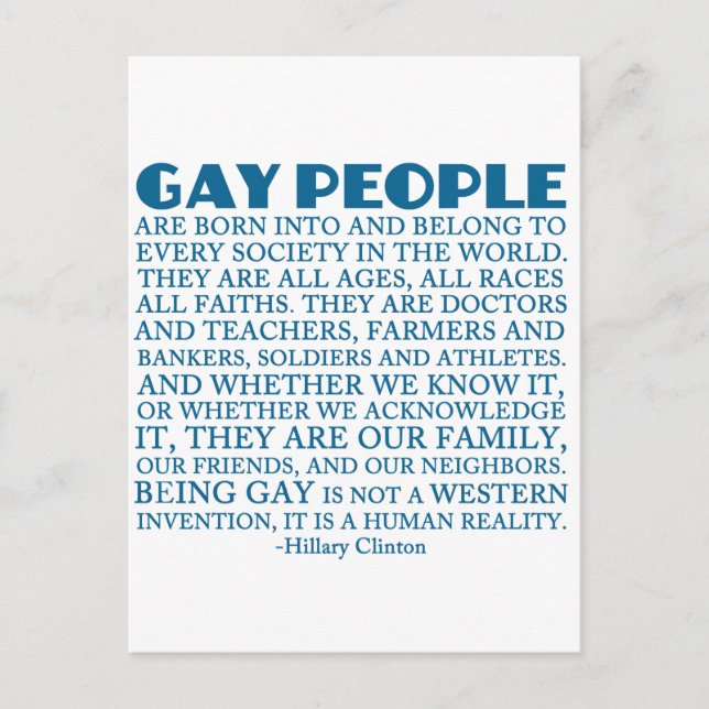 Gay Rights Postcard (Front)