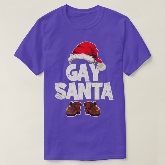 Gay Santa Funny Christmas Xmas T-Shirt (Design Front)