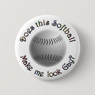 Gay Softball 6 Cm Round Badge