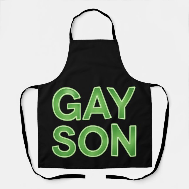 Gay Son Funny LGBTQ Pride Apron (Front)