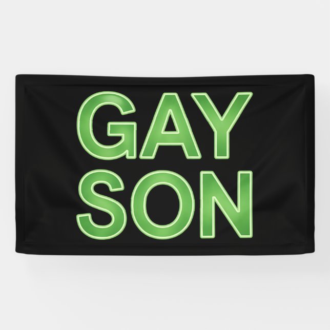 Gay Son Funny LGBTQ Pride Banner (Horizontal)