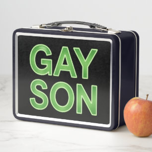 Gay Son Funny LGBTQ Pride Metal Lunch Box