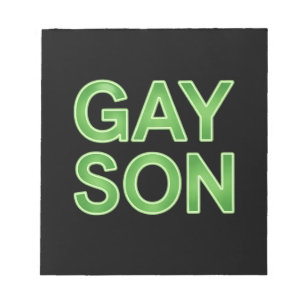 Gay Son Funny LGBTQ Pride Notepad