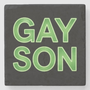 Gay Son Funny LGBTQ Pride Stone Coaster