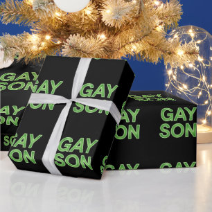 Gay Son Funny LGBTQ Pride Wrapping Paper