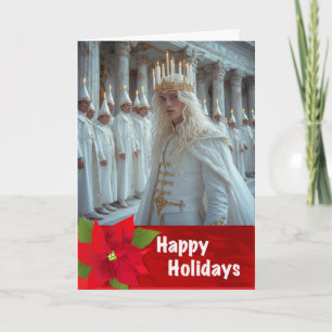 Gay Swedish LightFest of St. Lucian Christmas Card