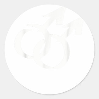Gay symbols classic round sticker